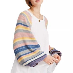 Free People
Rainbow Dreams Balloon-Sleeve Top  Size XS